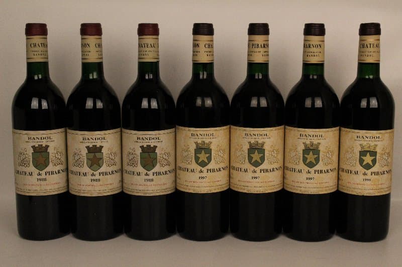 3X1988, 3X1997, 1X1998, Château de Pibarnon, Bandol, 1988