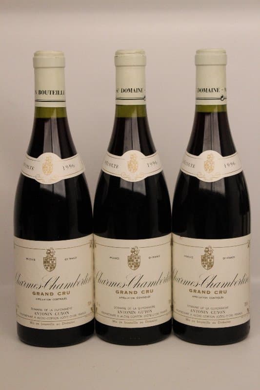 3 x Charmes-Chambertin, Antonin Guyon, 1996