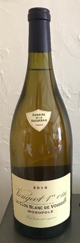 Vougeot, 1er cru -le Clos Blanc de Vougeot, domaine de la Vougeraie, 2014 (Magnum)