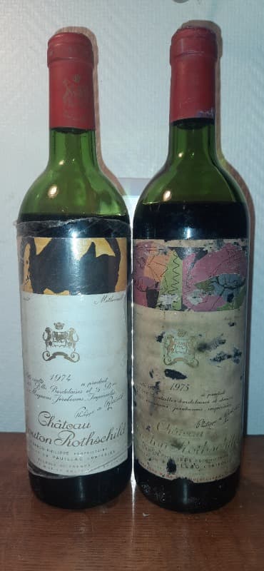 2 x Château Mouton Rothschild, Pauillac, 1974/1975