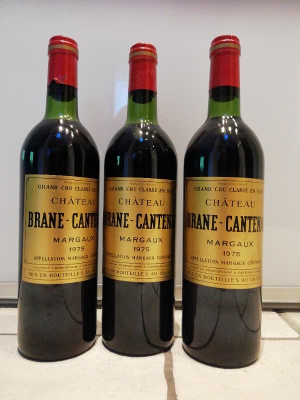 3 x Château Brane-Cantenac, Margaux, 1975