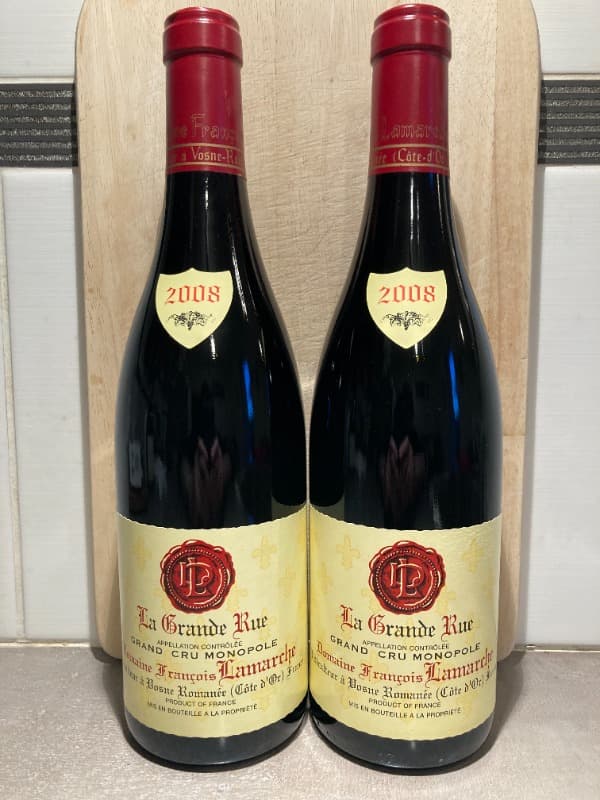 2 x vosne-romanée, La Grande-Rue, Grand cru monopole, Domaine François Lamarche, 2008