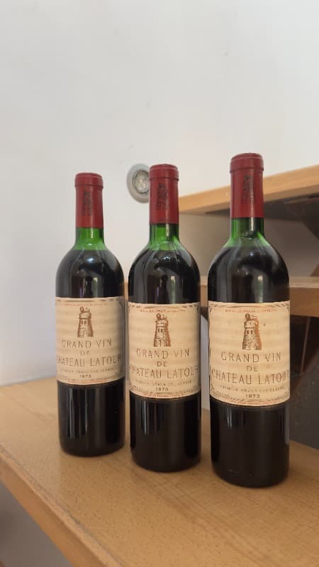 3 x Grand Vin de château Latour, Pauillac, 1973