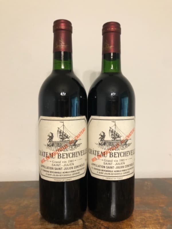 2 x Chateau Beychevelle, Saint-Julien, 1985