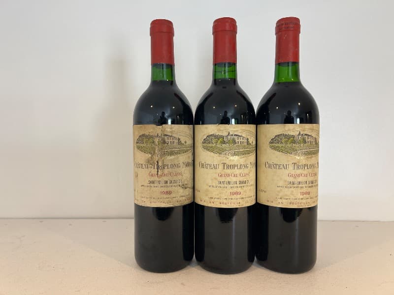 3 x Chateau Troplong Mondot, Saint-Émilion Grand Cru, 1989