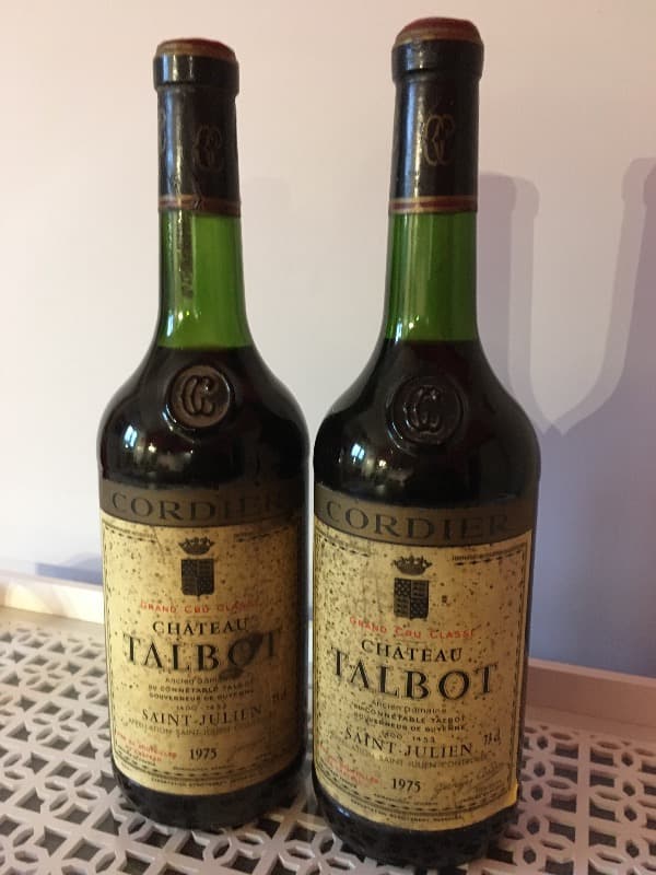 2 x Grand cru classé, Château Talbot, Saint-Julien, 1975