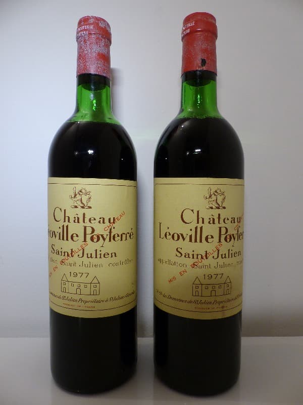 2 x Grand cru classé, Château Leoville poyferré, Saint-Julien, 1977