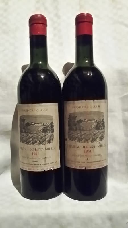 2 x château Duhart Milon, Pauillac, 1961