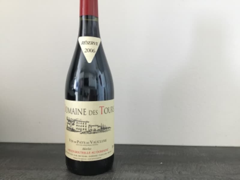 Vin de Pays du Vaucluse, Merlot, Domaines des Tours, 2006
