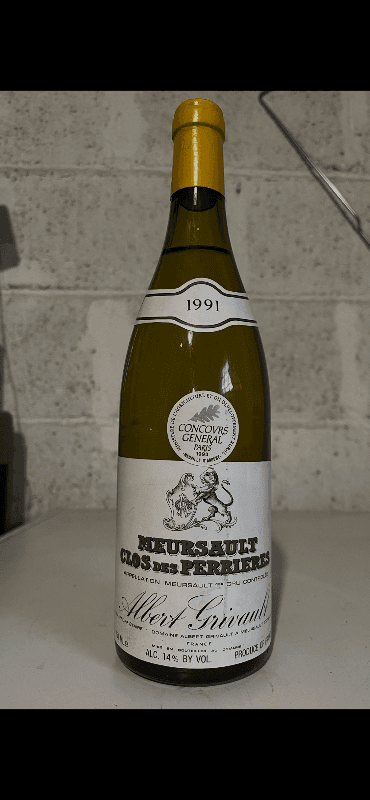 Meursault, 1er Cru - Les Perrières, Albert Grivault, 1991