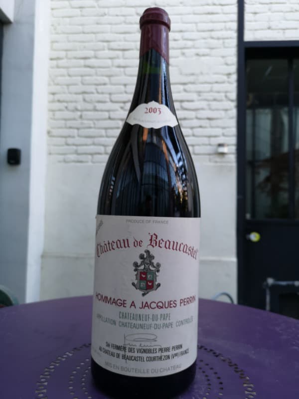 Châteauneuf-du-Pape, Hommage à Jacques Perrin, Domaine Beaucastel, 2003 (Dble Mag)