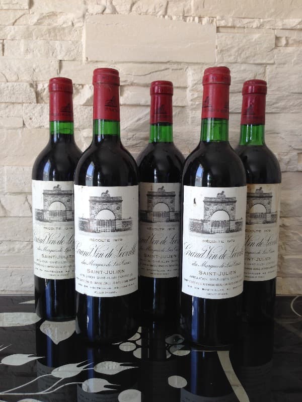 5 x château Léoville las Cases, Saint-Julien, 1979
