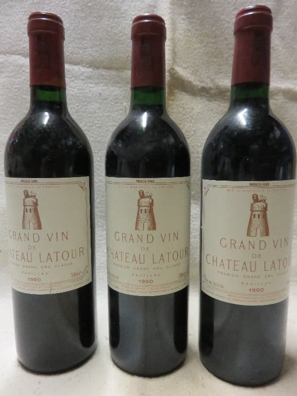 3 x Grand Vin de Château Latour, Pauillac, 1990