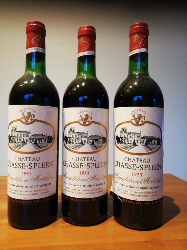 3 X CHASSE-SPLEEN, Moulis ou Moulis-en-Médoc, 1975