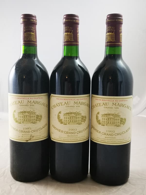 3 x Château Margaux, Margaux, 1993