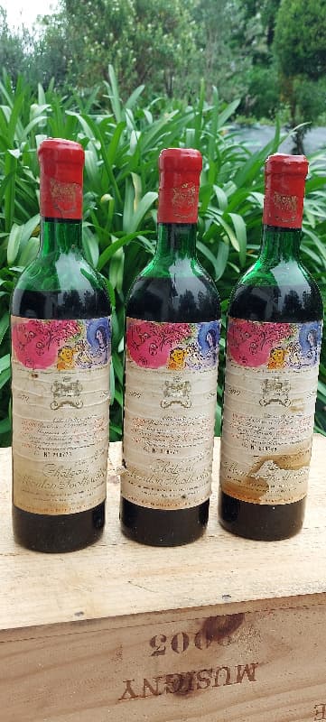 3 x Château Mouton Rothschild, Pauillac, 1970