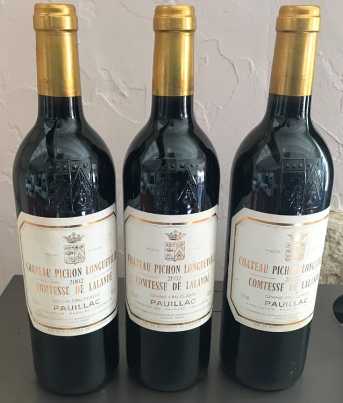 3 x Château Pichon Longueville Comtesse de Lalande, Pauillac, 2002