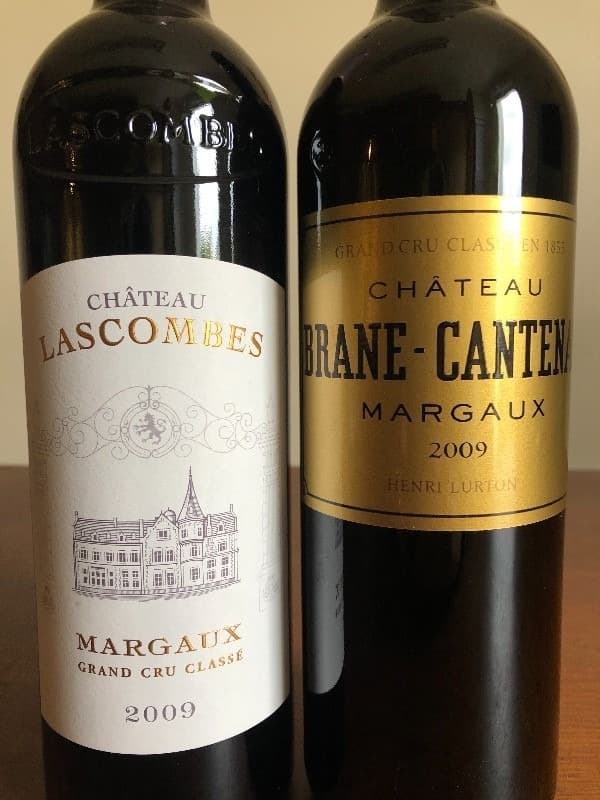2 bouteilles, Lascombes/Brane Cantenac, Margaux, 2009