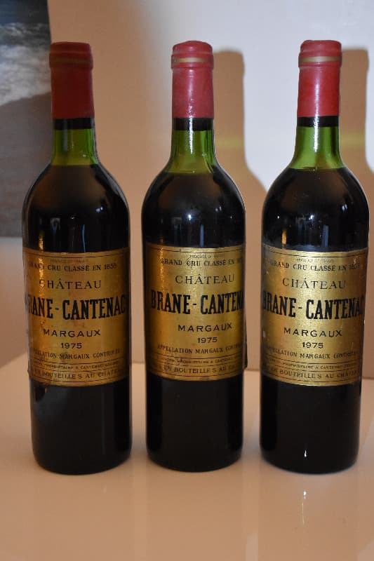 3 x Brane Cantenac, Margaux, 1975