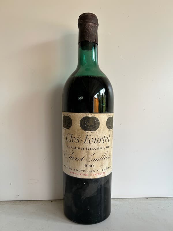 1er Cru, Clos Fourtet, Saint-Émilion Grand Cru, 1940