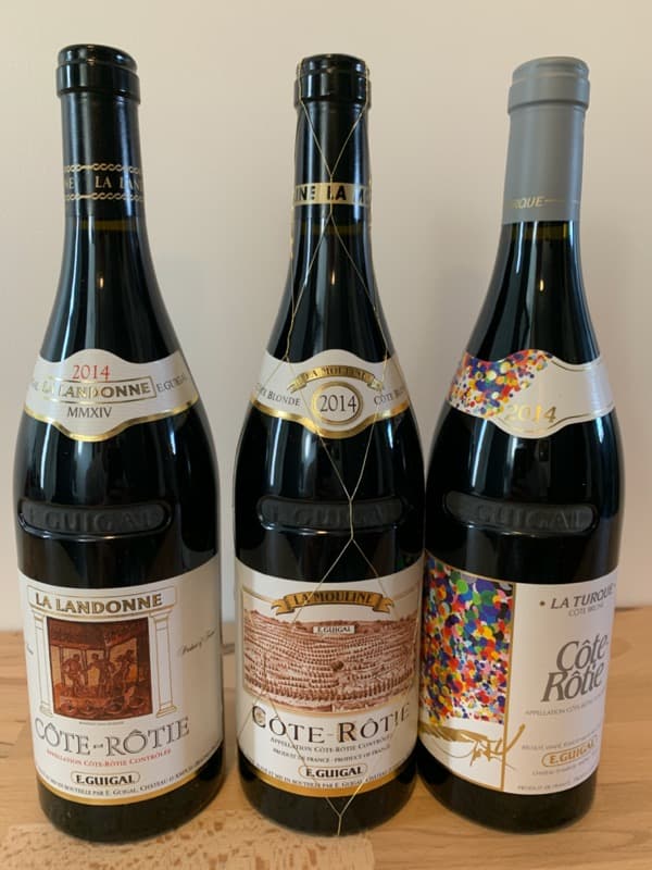 3 x Côte-Rôtie, Trilogie Ladonne Turque Mouline, Guigal, 2014