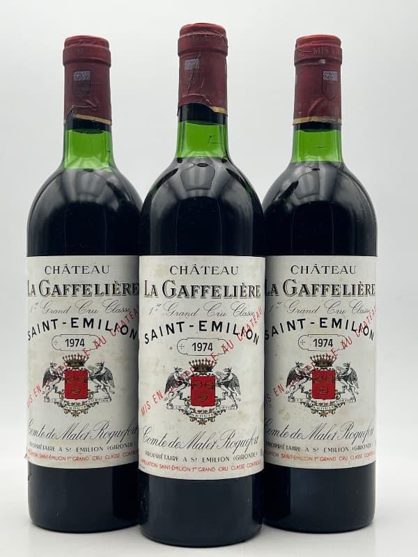 3 x Château la Gaffelière, Saint-Émilion Grand Cru, 1974