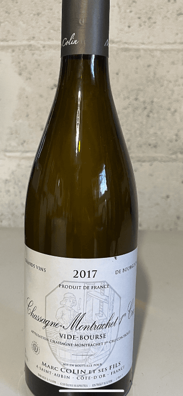 Chassagne-Montrachet, 1 er Cru Vide-Bourse, Domaine Marc Colin, 2017