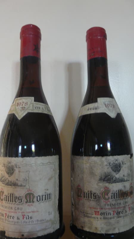2 x Nuits-Saint-Georges, Nuits Cailles 1er cru, Domaine Morin, 1978