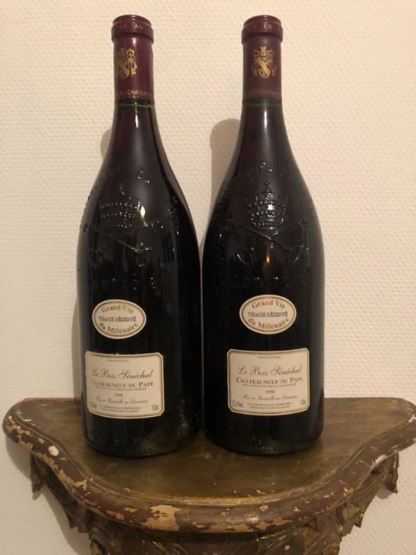 2 x Châteauneuf-du-Pape, Le bois sénéchal, Domaine de Nalys, 1998