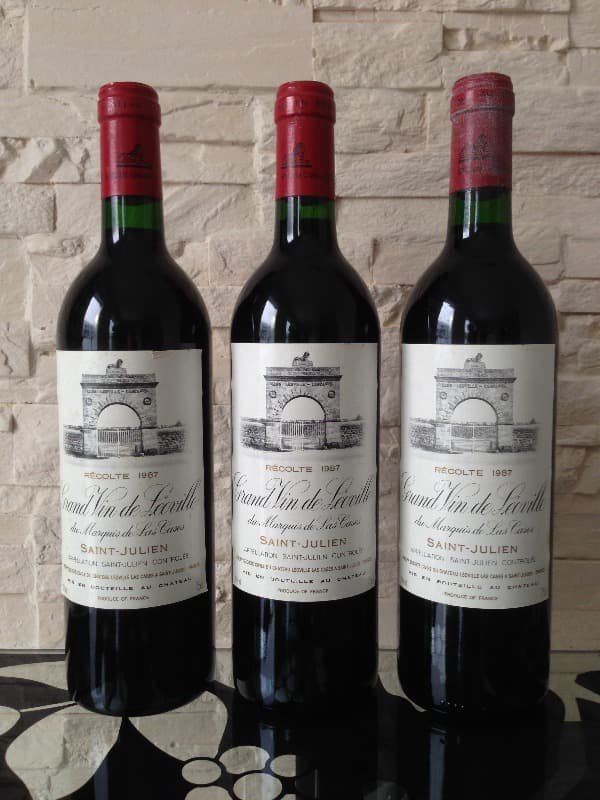 3 x Grand Vin de Léoville du Marquis de las Cases, Saint-Julien, 1987