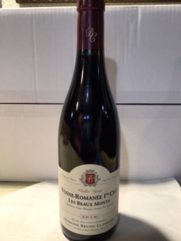 Vosne-Romanée, 1er cru les Beaux Monts, Bruno Clavelier, 2018
