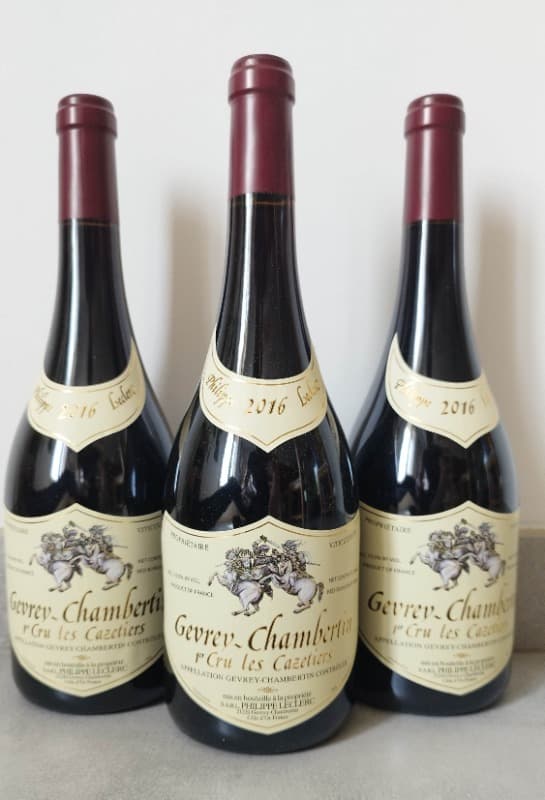3 x Gevrey-Chambertin, 1er Cru Cazetiers, Philippe Leclerc, 2016