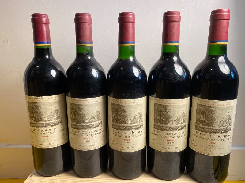5 x Château Duhart-Milon, Pauillac, 4x1996 / 1x1999