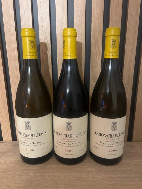 3 x Corton-Charlemagne, Grand cru, Bonneau du Martray, 2006