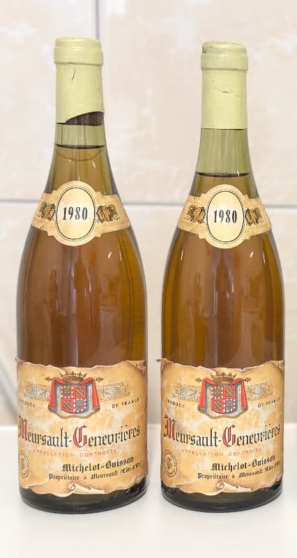 2 x Meursault, Genévrières, Michelot-Buisson, 1980
