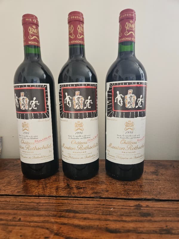 3 x château Mouton Rothschild, Pauillac, 1994