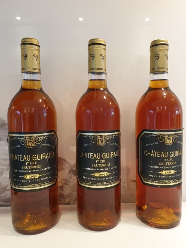 3 x château Guiraud, Sauternes, 1990