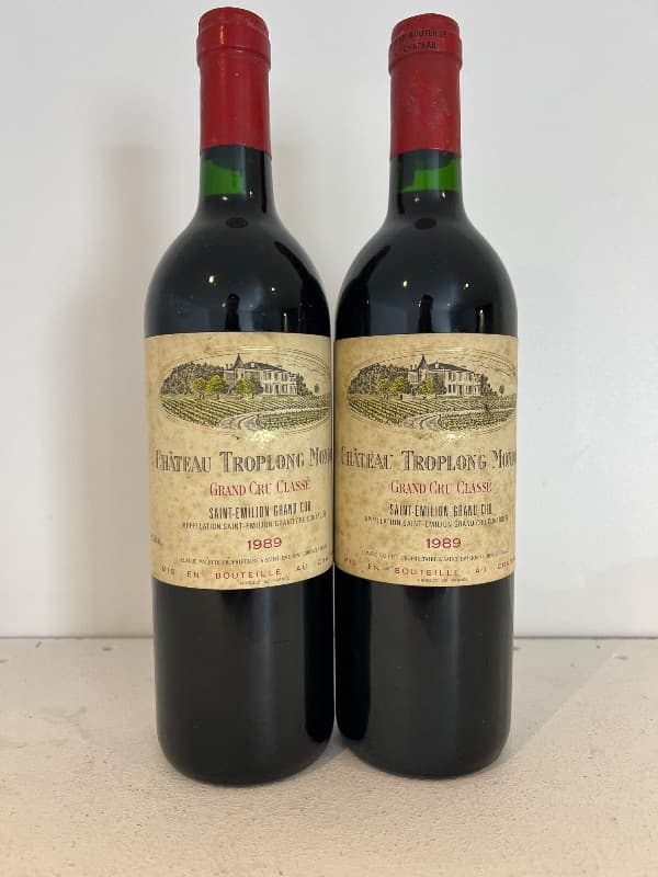 2 x château Troplong Mondot, Saint-Émilion Grand Cru, 1989