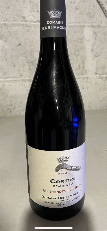 Corton, Grand Cru Les Grandes Lolieres, Domaine Henri Magnien, 2018