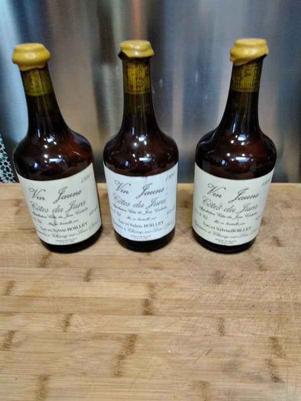 3 x Côtes du jura, Vin Jaune, Luc et Sylvie Boilley, 1990