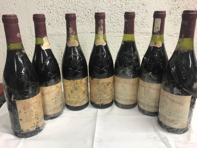 7 x Châteauneuf-du-Pape, Château de Beaucastel, Pierre Perrin, 1990