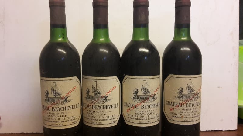 4 x saint julien, chateau beychevelle, Saint-Julien, 1978