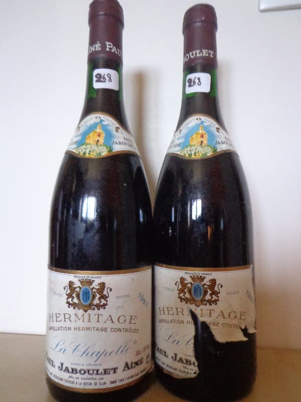 2 x Hermitage, La chapelle, Paul Jaboulet Ainé, 1987