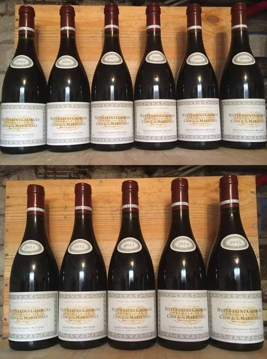 11 x Nuits-Saint-Georges, Clos de la Maréchale, Jacques Frédéric MUGNIER, Verticale 2005-2015