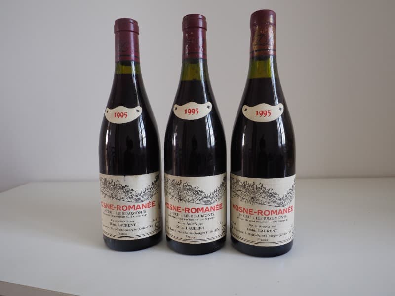 3 x Vosne-Romanée, 1er Cru - Les Beaumonts, domaine Dominique Laurent, 1995