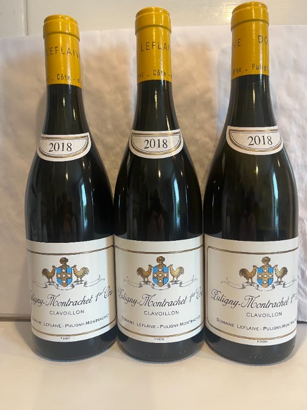 3 x Puligny-Montrachet, 1er Cru - Clavoillon, Domaine Leflaive, 2018