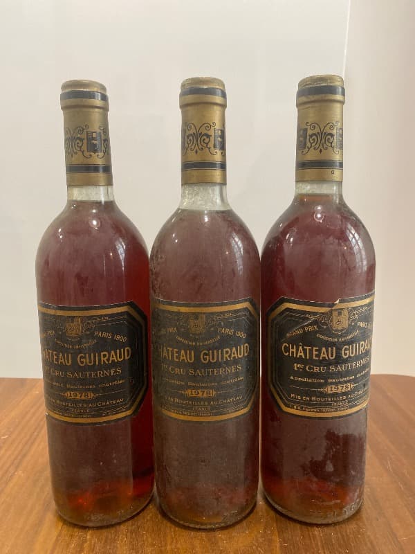 3 x Château Guiraud, Sauternes, 1978