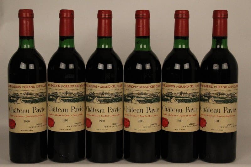 6 x 1er Grand Cru Classé A, Château Pavie, Saint-Émilion, 1980