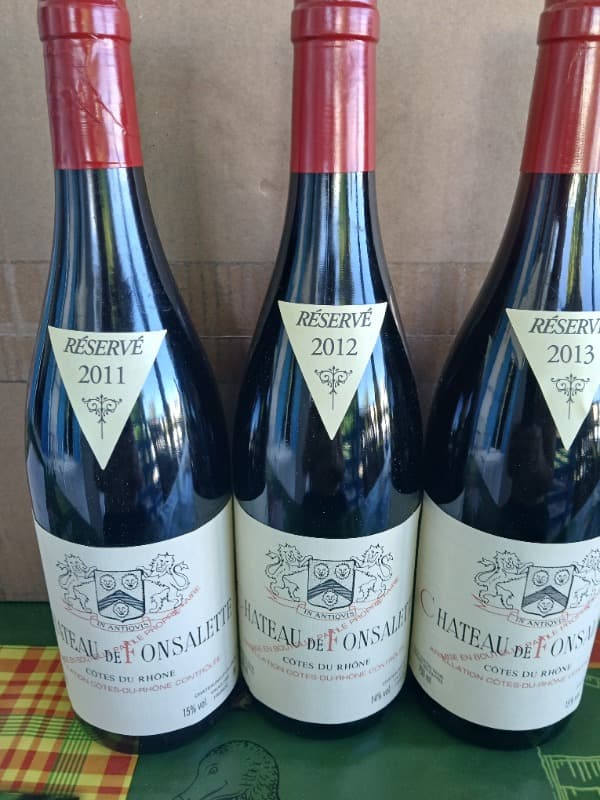 3 x Côtes-du-Rhône, Château De Fonsalette 1x2011/1x2012/1x2013