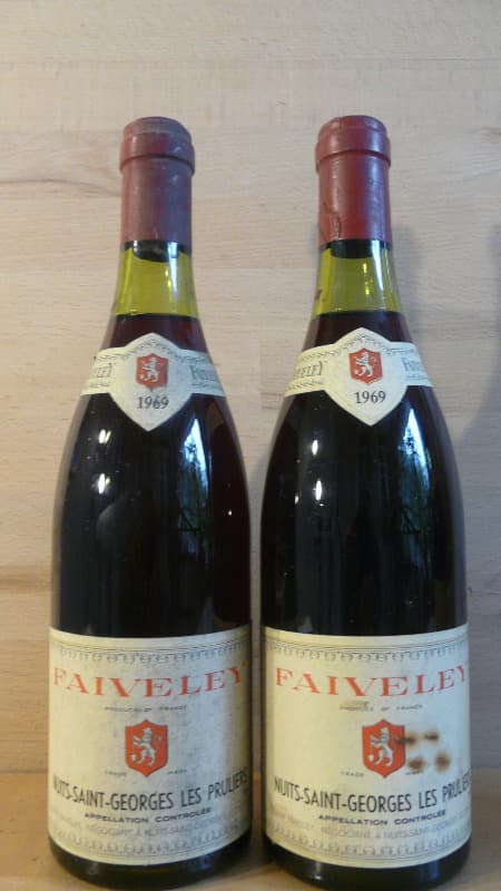 2 x Nuits-Saint-Georges, les Pruliers, Faiveley, 1969